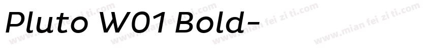 Pluto W01 Bold字体转换